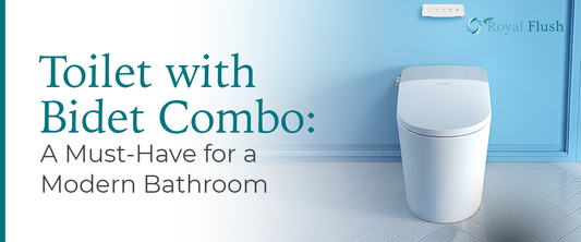 Toilet with Bidet Combo: modern bathroom fixture showcasing elegance and comfort.