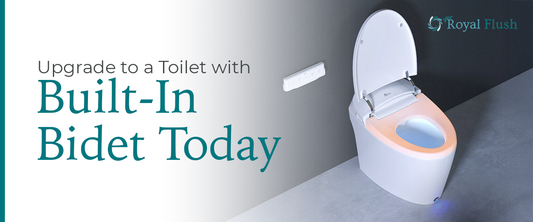 Upgrade to a Toilet with Built-In Bidet Today showcasing a modern toilet design with bidet features.