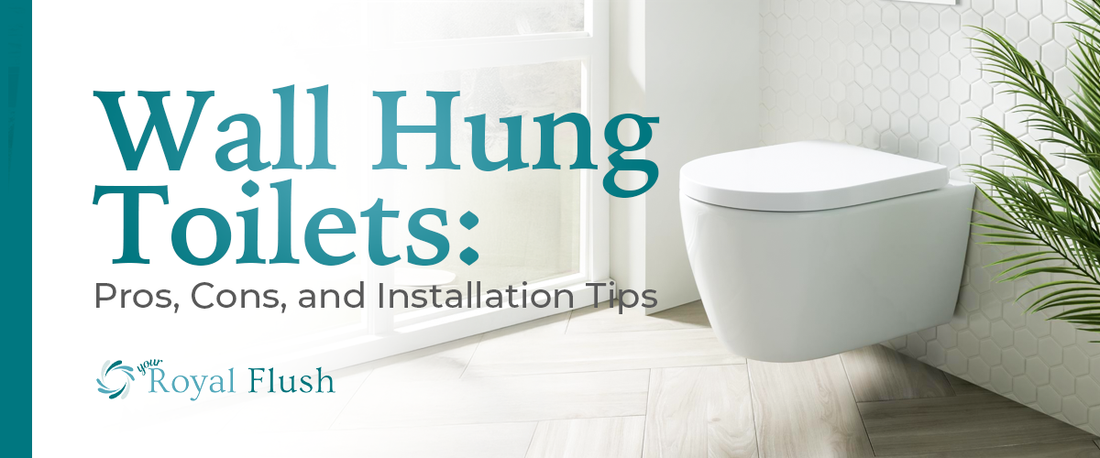 Wall Hung Toilets displayed in a modern bathroom setting with natural light.