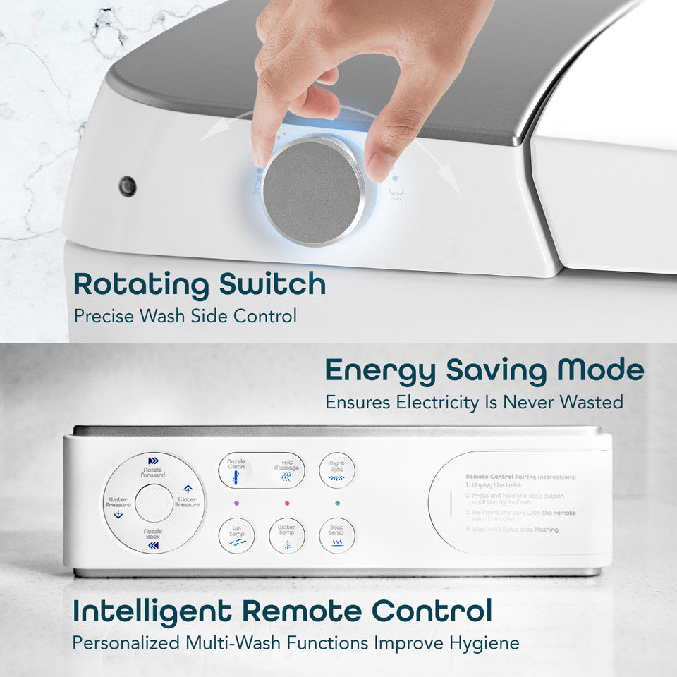 BidetMate 5000 Series Electronic Smart Toilet With Remote