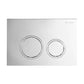 Swiss Madison Pur Wall-Hung Smart Bidet Toilet dual flush control plate in sleek chrome finish.