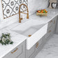 Calabria 30" Rectangular White Ceramic Farmhouse Sink