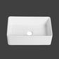 Calabria 30" Rectangular White Ceramic Farmhouse Sink