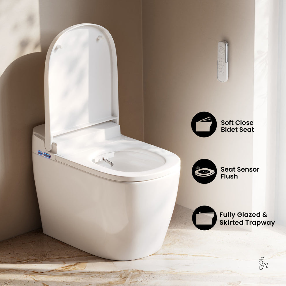 Swiss Madison Avancer Smart Bidet Toilet with Auto Lid, Warm Air Dryer, and Auto Flush