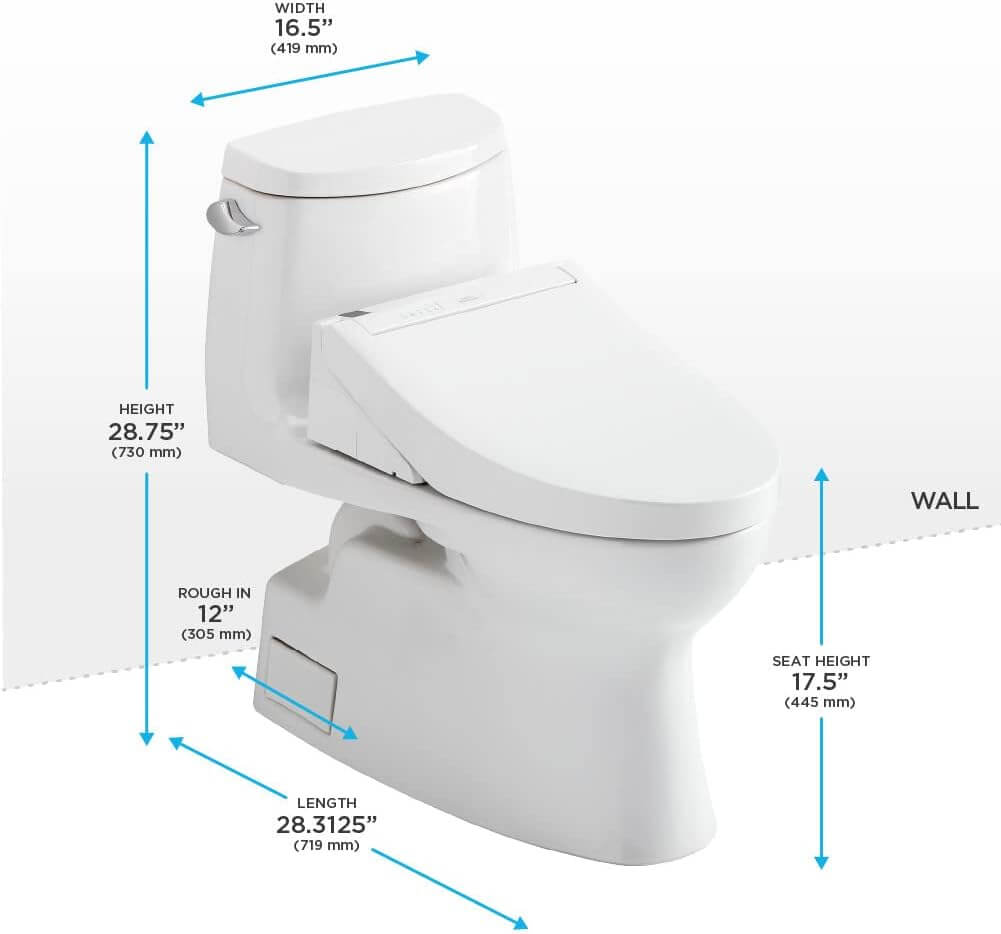 TOTO CARLYLE II - WASHLET+ C5 One-Piece Bidet Toilet MW6143084CEFG#01