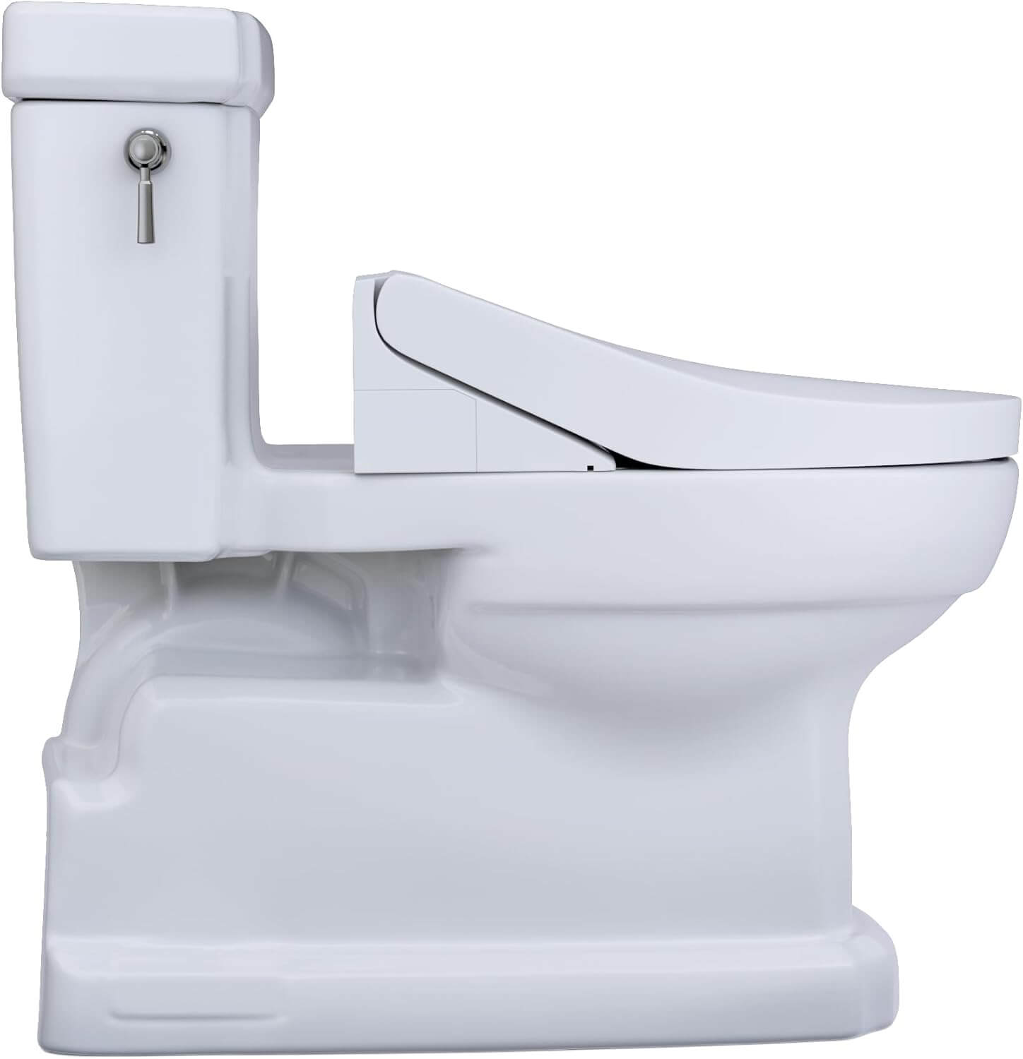 White toilet on a white background