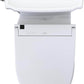 White toilet seat with electronic control panel on a white background