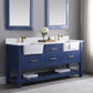 Georgia 72" Double Bathroom Vanity Set with Composite Stone Top and Farmhouse Basin