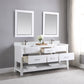 Georgia 72" Double Bathroom Vanity Set with Composite Stone Top and Farmhouse Basin