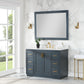 Altair Gazsi 48" Single Sink Bathroom Vanity, Charcoal Blue, Stone Top