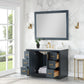 Altair Gazsi 48" Single Sink Bathroom Vanity, Charcoal Blue, Stone Top