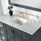 Altair Gazsi 48" Single Sink Bathroom Vanity, Charcoal Blue, Stone Top