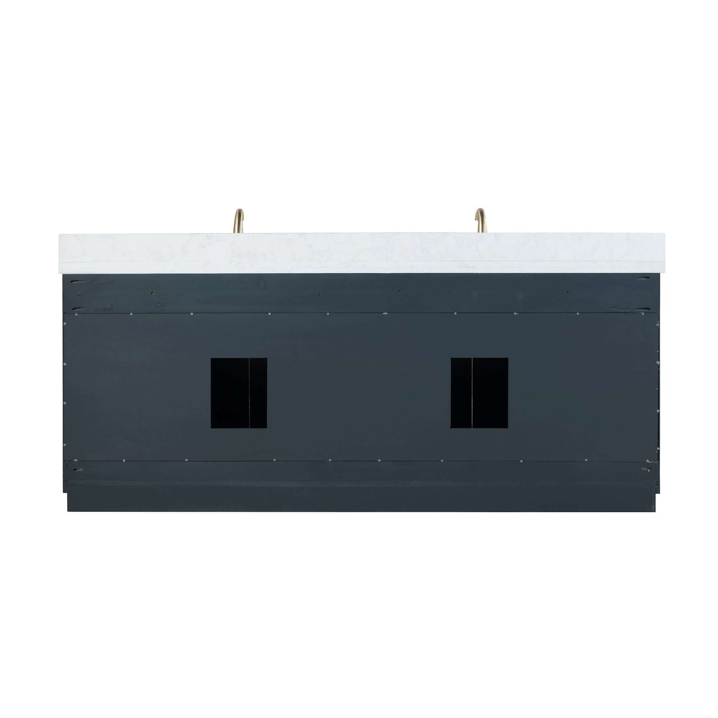 Altair Gazsi 84 Free Standing Double Basin Vanity with Solid Wood Cabinet and Engineered Stone Top