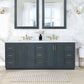 Altair Gazsi 84" Free Standing Double Basin Vanity with Solid Wood Cabinet in stylish bathroom setting.