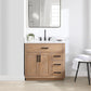 Gavino 36" Single Bathroom Vanity with Grain White Composite Stone Countertop by Altair Design