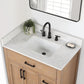 Gavino 36" Single Bathroom Vanity with Grain White Composite Stone Countertop by Altair Design