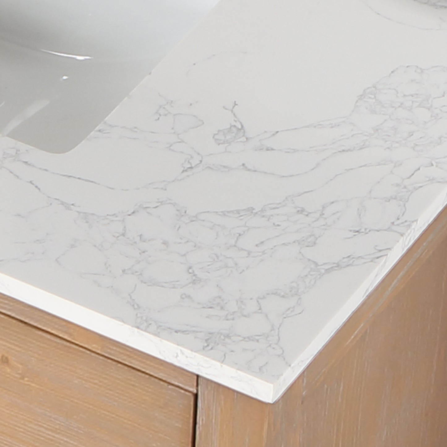 Gavino 36" Single Bathroom Vanity with Grain White Composite Stone Countertop by Altair Design