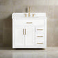 Gavino 36" Single Bathroom Vanity with Grain White Composite Stone Countertop by Altair Design