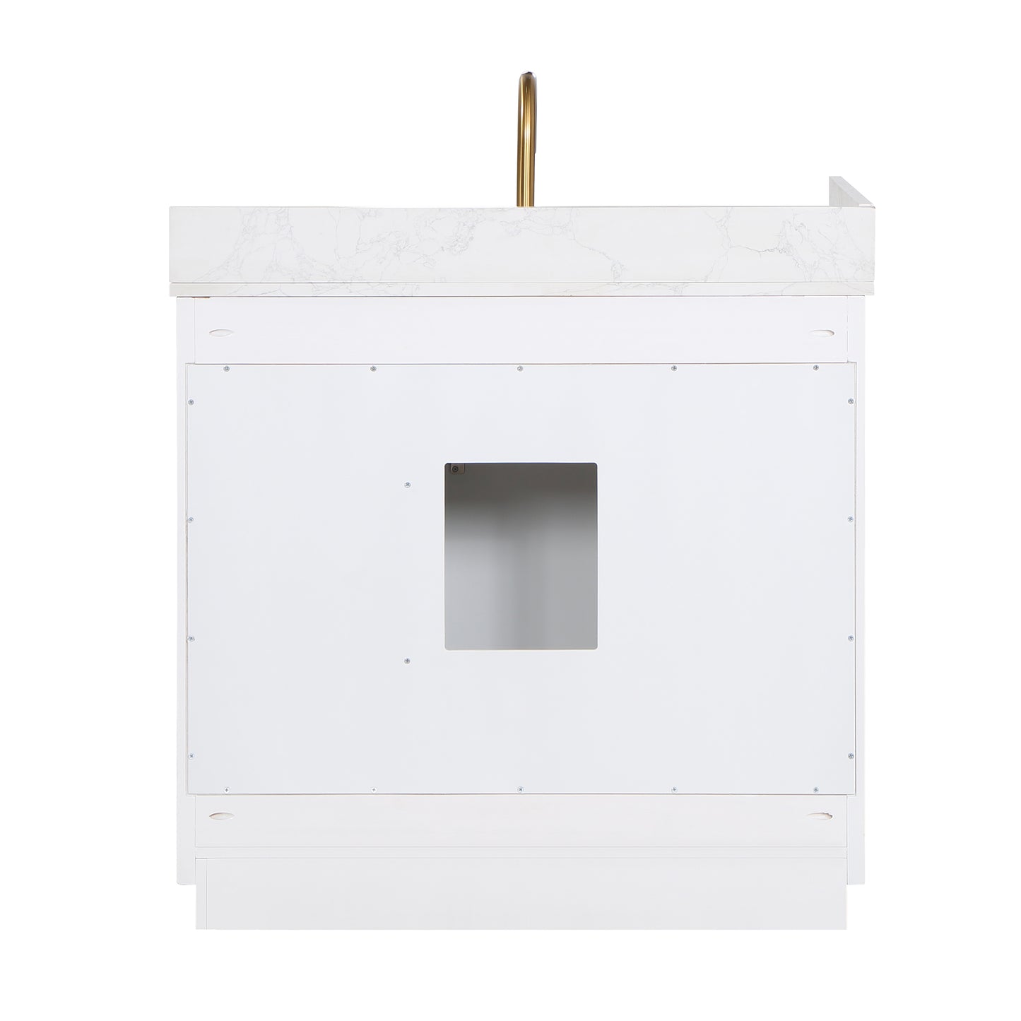 Altair Gavino 36" Single Sink Bathroom Vanity, Light Brown, Stone Top