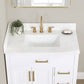 Altair Gavino 36" Single Sink Bathroom Vanity, Light Brown, Stone Top