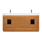 Altair Gavino 72" Double Sink Bathroom Vanity, Light Brown, Stone Top