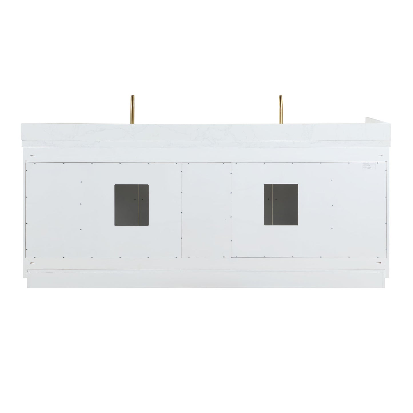 Altair Gavino 84" Double Sink Bathroom Vanity, Light Brown, Stone Top