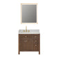 Altair Cerrito 36" Single Sink Bathroom Vanity, Natural Oak, Stone Top