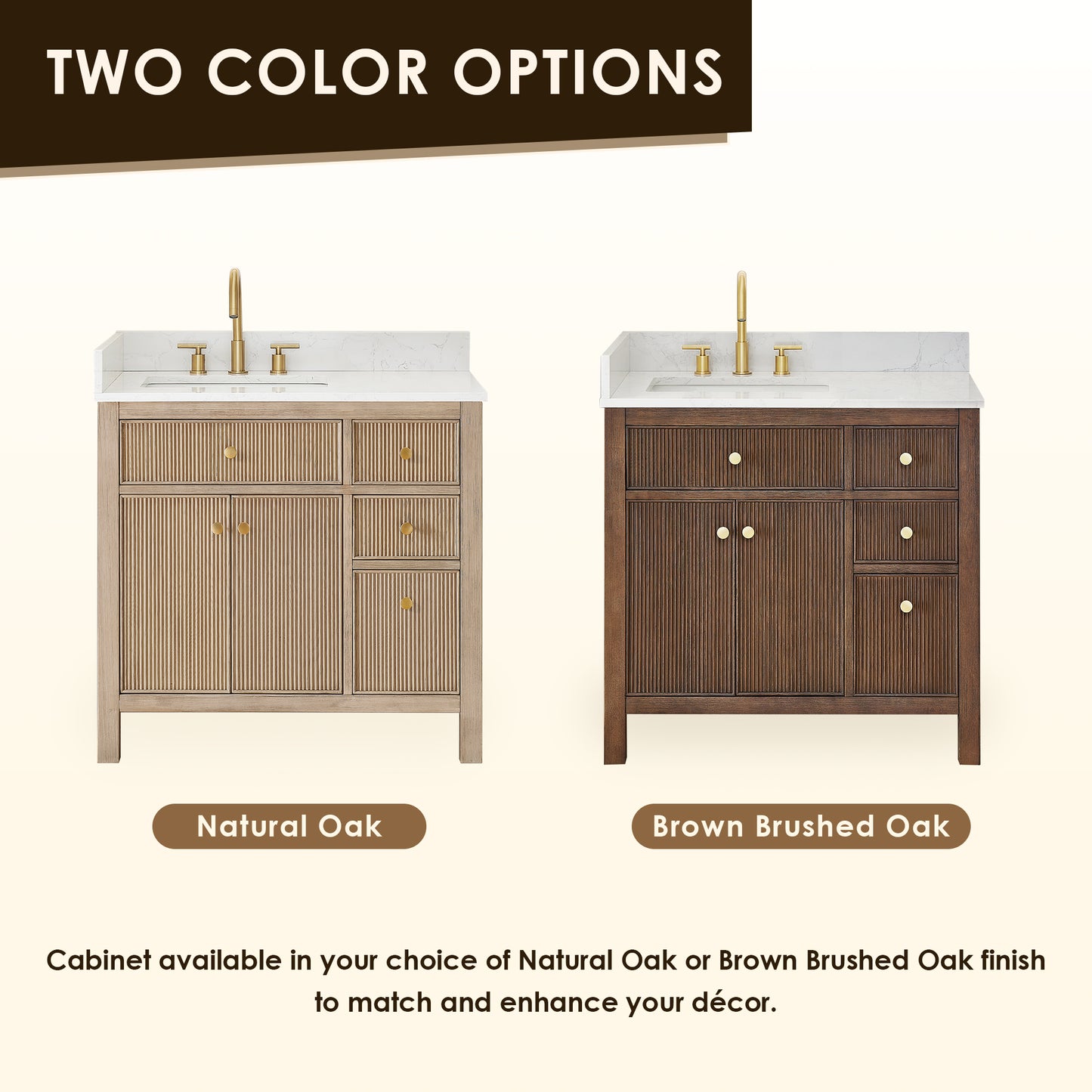 Altair Cerrito 36" Single Sink Bathroom Vanity, Natural Oak, Stone Top