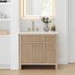 Altair Cerrito 36" Single Sink Bathroom Vanity, Natural Oak, Stone Top
