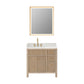 Altair Cerrito 36" Single Sink Bathroom Vanity, Natural Oak, Stone Top