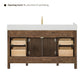 Altair Cerrito 60" Double Sink Bathroom Vanity, Natural Oak, Stone Top