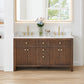 Altair Cerrito 60" Double Sink Bathroom Vanity, Natural Oak, Stone Top