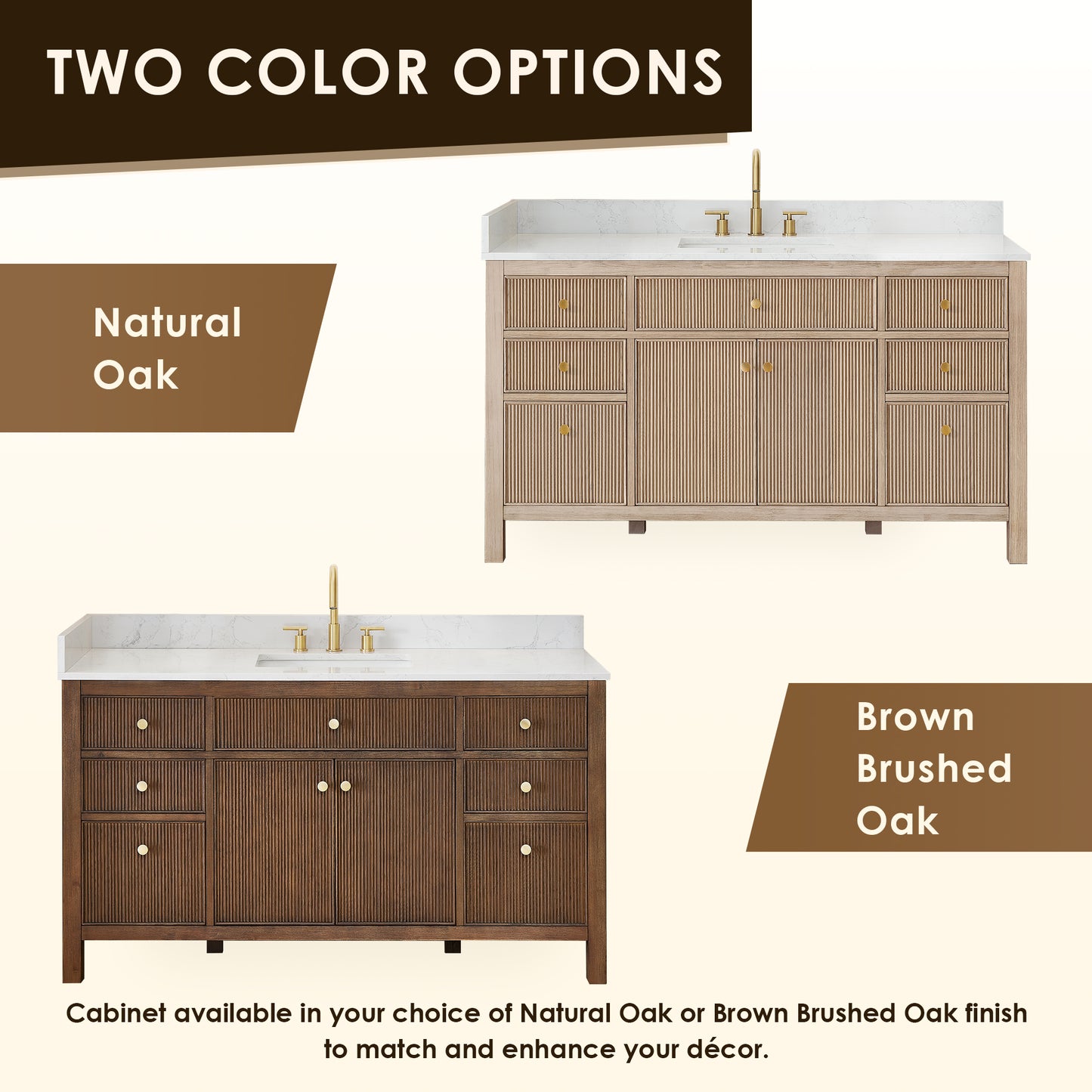 Altair Cerrito 60" Single Sink Bathroom Vanity, Natural Oak, Stone Top