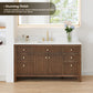 Altair Cerrito 60" Single Sink Bathroom Vanity, Natural Oak, Stone Top
