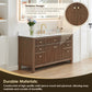 Altair Cerrito 60" Single Sink Bathroom Vanity, Natural Oak, Stone Top
