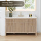 Altair Cerrito 60" Single Sink Bathroom Vanity, Natural Oak, Stone Top