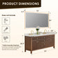 Altair Cerrito 72" Double Sink Bathroom Vanity, Natural Oak, Stone Top