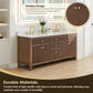 Altair Cerrito 72" Double Sink Bathroom Vanity, Natural Oak, Stone Top
