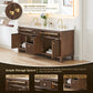 Altair Cerrito 72" Double Sink Bathroom Vanity, Natural Oak, Stone Top