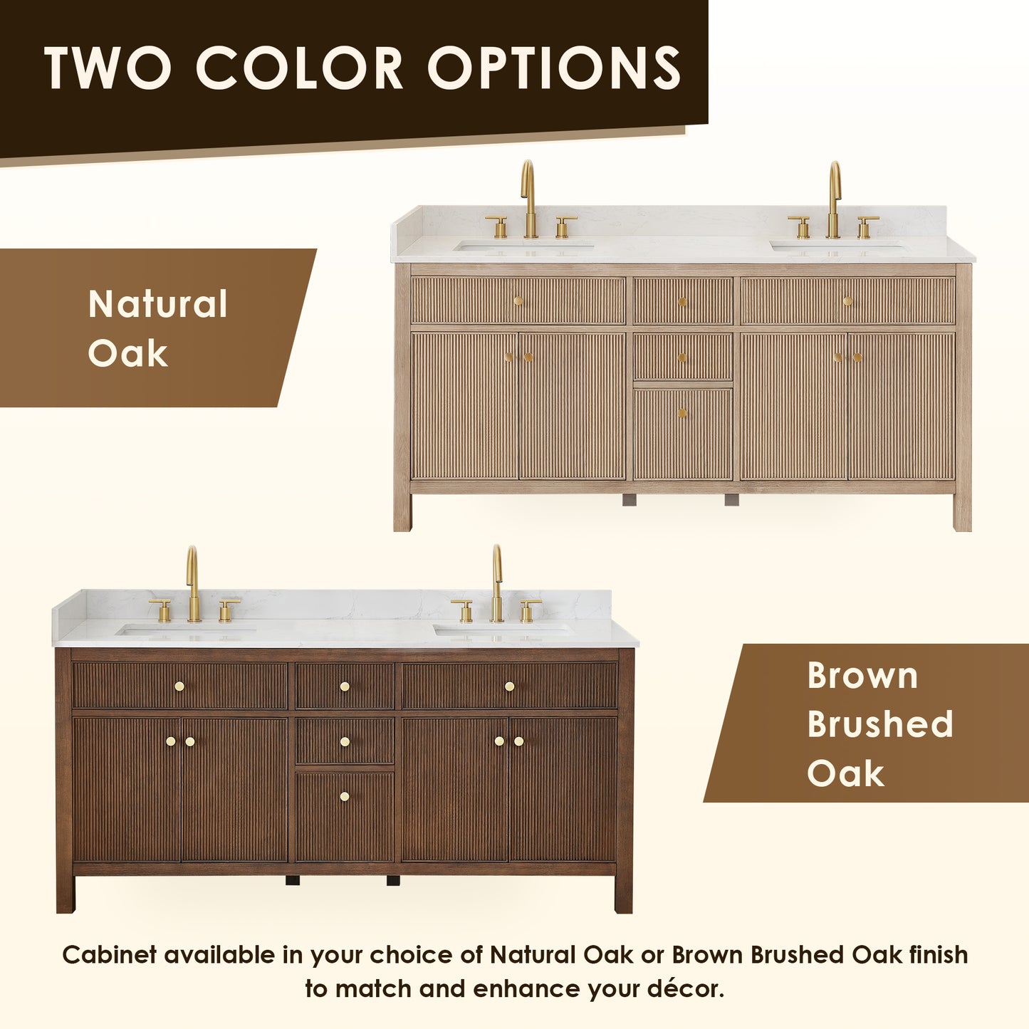 Altair Cerrito 72" Double Sink Bathroom Vanity, Natural Oak, Stone Top