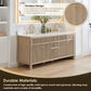 Altair Cerrito 72" Double Sink Bathroom Vanity, Natural Oak, Stone Top