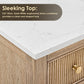 Altair Cerrito 72" Double Sink Bathroom Vanity, Natural Oak, Stone Top
