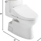 White toilet with dimensions labeled on a white background