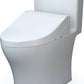 White toilet on a white background