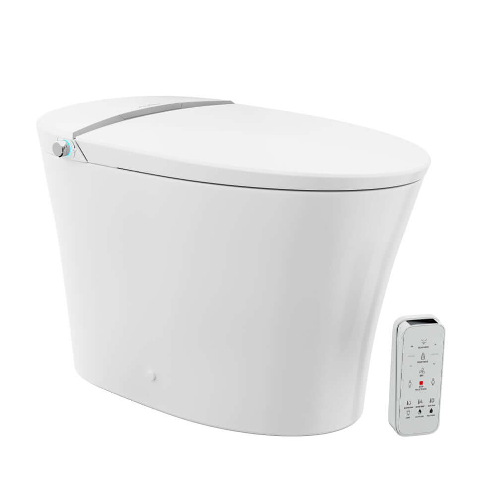 Swiss Madison Viro V15 Signature Smart Bidet Toilet with remote control and modern design.