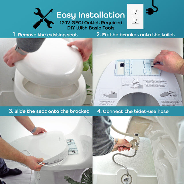 BidetMate 700 Series Electronic Smart Bidet Toilet Seat