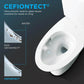 White toilet bowl with CefionTECT technology on a dark background