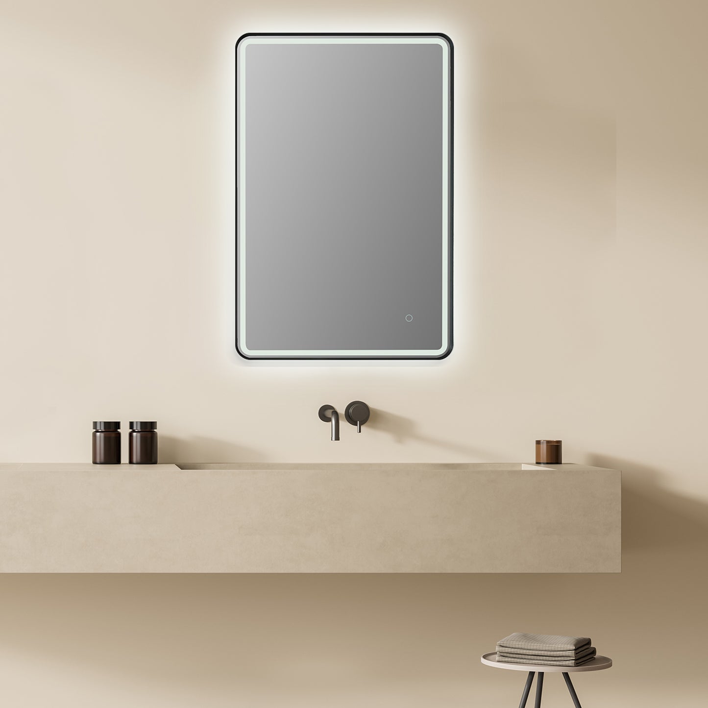 Viaggi Modern Rectangle Bathroom/Vanity LED Lighted Wall Mirror