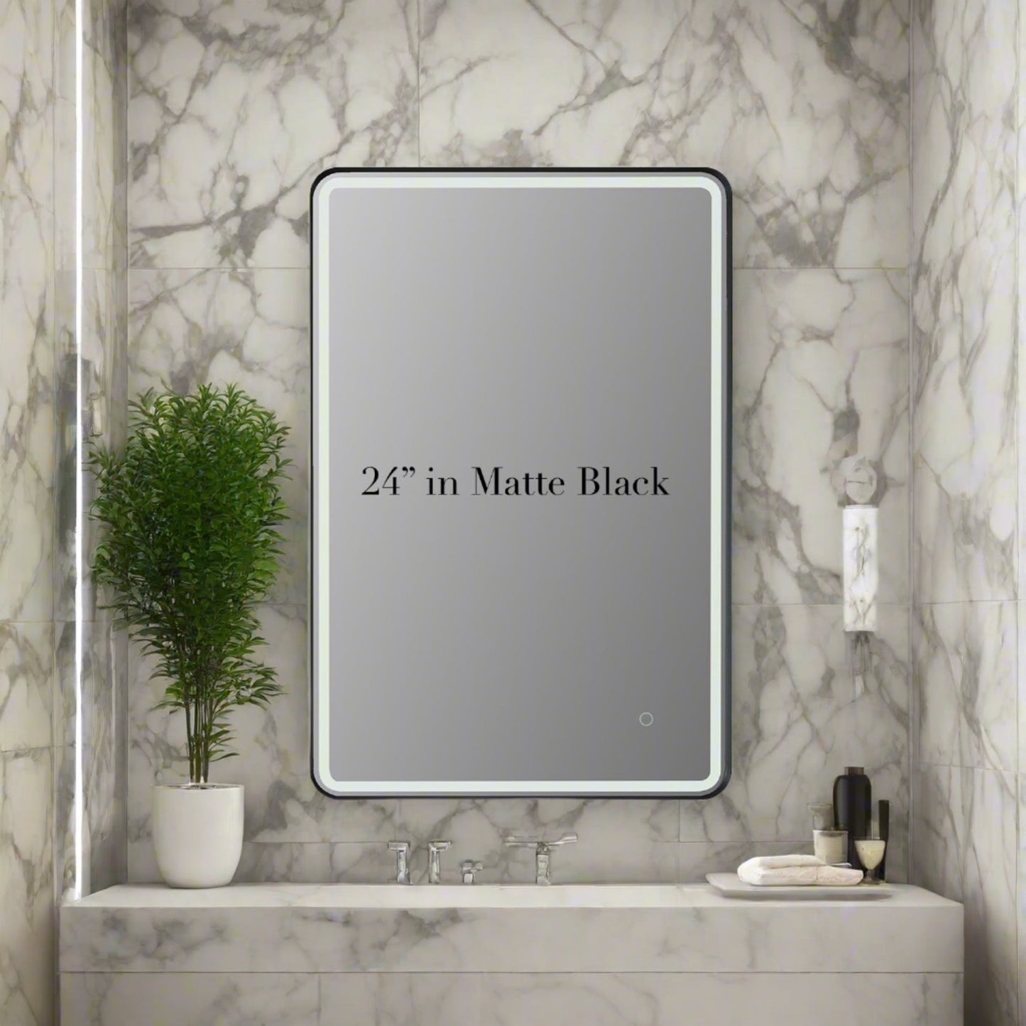 Viaggi Modern Rectangle Bathroom/Vanity LED Lighted Wall Mirror