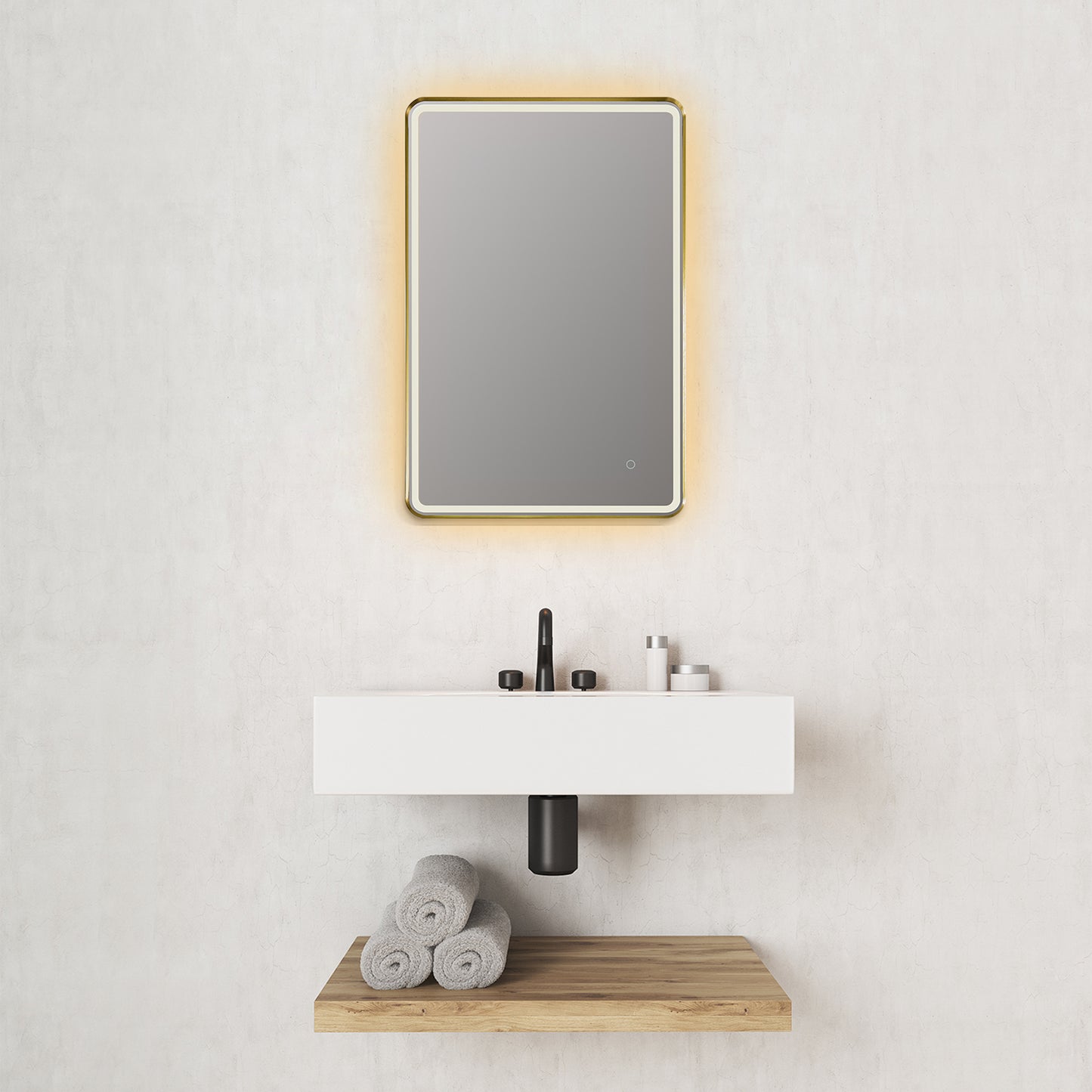 Viaggi Modern Rectangle Bathroom/Vanity LED Lighted Wall Mirror